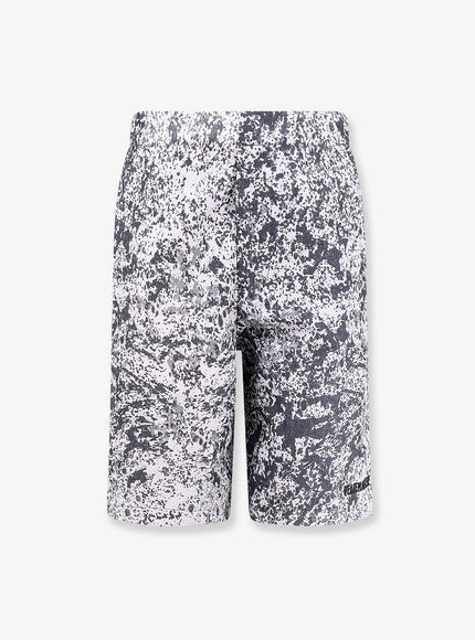 Oamc Peacemaker Vapor Bermuda Shorts With All-Over Print Ash All Over Print