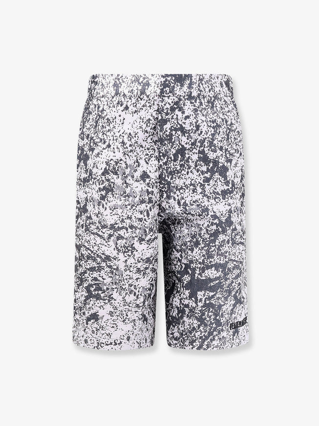 Oamc Peacemaker Vapor Bermuda Shorts With All-Over Print Ash All Over Print