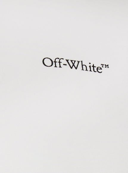 Off White Cotton T-Shirt With Frontal Logo Print