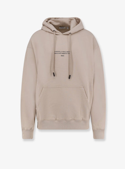 Off White Cotton Sweatshirt Pumice Stone