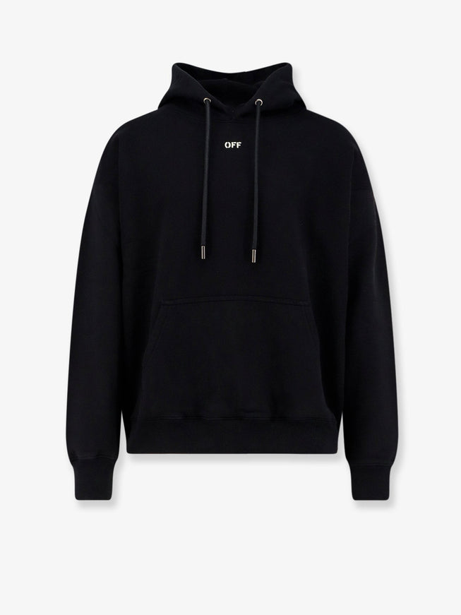 Off White Cotton Sweatshirt Black