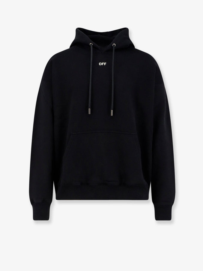 Off White Cotton Sweatshirt Black