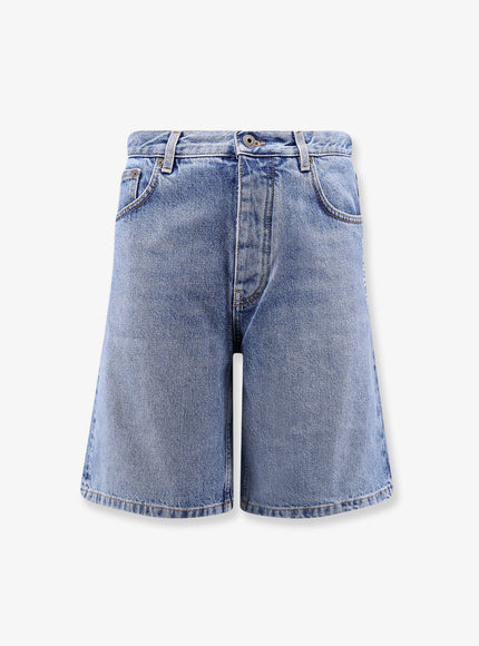 Off White Half Arrow Denim Shorts Medium Blue