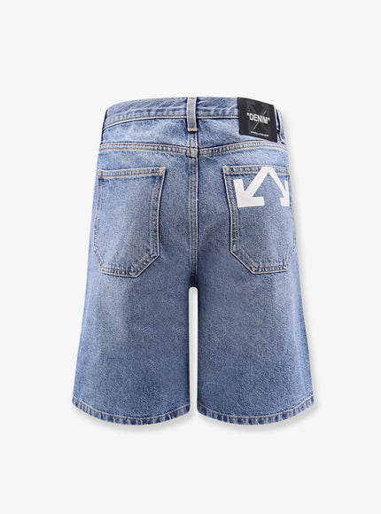 Off White Half Arrow Denim Shorts