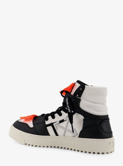 Off White 3.0 Court High Top Leather Sneakers