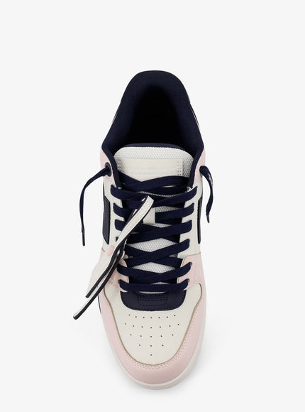 Off White Out Of Office Leather Sneakers With Iconic Logo On The Side