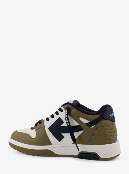 Off White Out Of Office Leather Sneakers With Iconic Logo On The Side