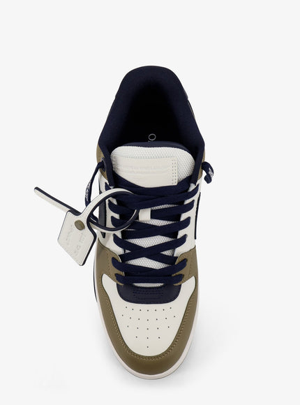 Off White Out Of Office Leather Sneakers With Iconic Logo On The Side