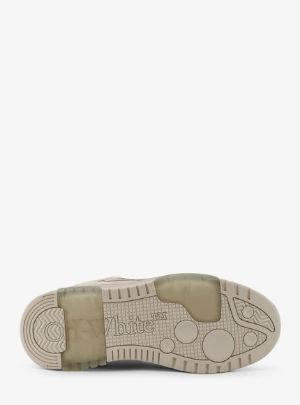 Off White Out Of Office Suede And Leather Sneakers With Iconic Logo On The Side
