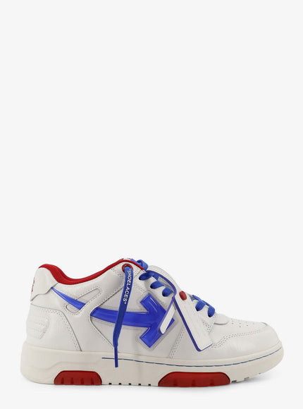 Off White Out Of Office Bubble Arrow Leather Sneakers White Cobal