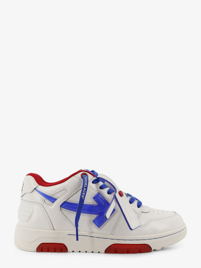 Off White Out Of Office Bubble Arrow Leather Sneakers White Cobal