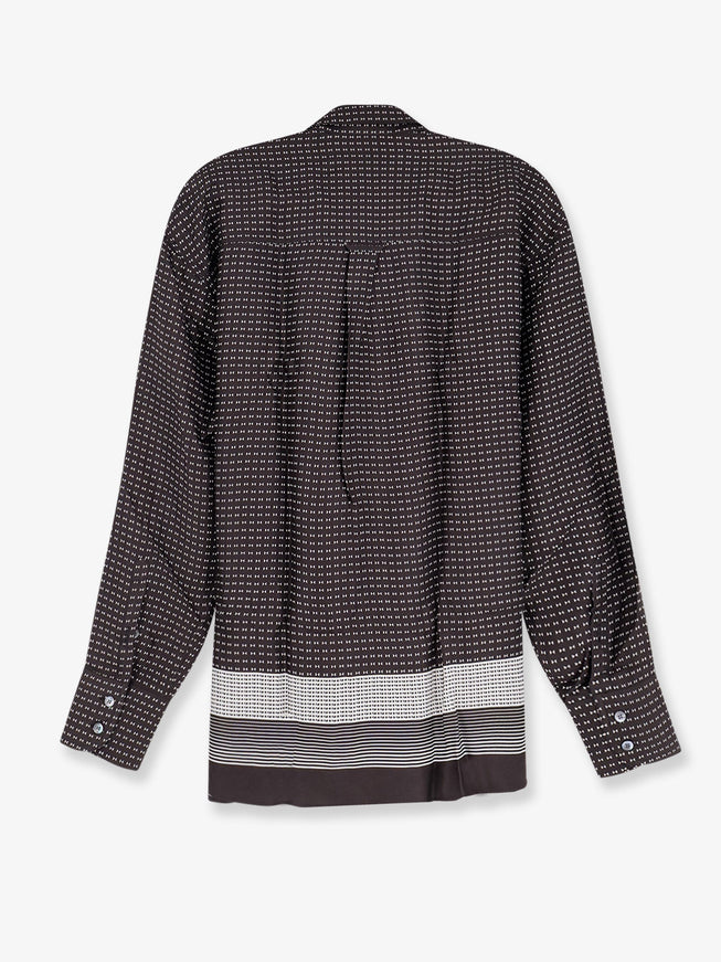 On Me The Shirt Viscose Shirt With Geometric Pattern
