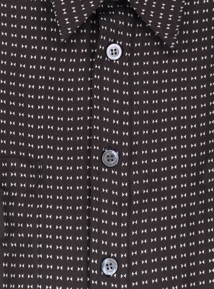 On Me The Shirt Viscose Shirt With Geometric Pattern