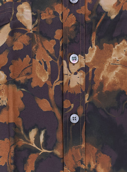 On Me The Shirt Viscose Shirt With Floral Pattern