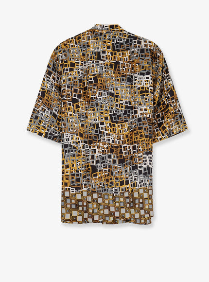 On Me The Shirt Viscose Shirt With Geometric Pattern