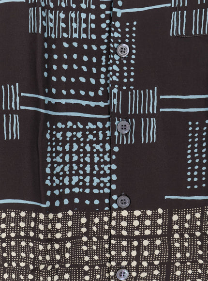 On Me The Shirt Viscose Shirt With Geometric Pattern