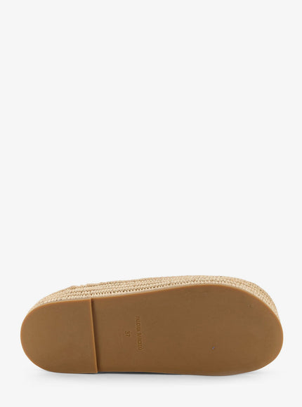 Paloma Barcelo' Belinda Leather And Raffia Sandals