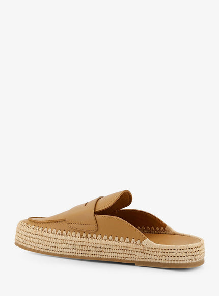Paloma Barcelo' Belinda Leather And Raffia Sandals
