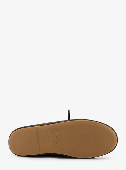 Paloma Barcelo' Penelope Suede And Raffia Loafers
