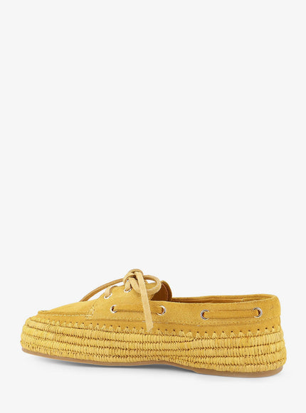 Paloma Barcelo' Penelope Suede And Raffia Loafers