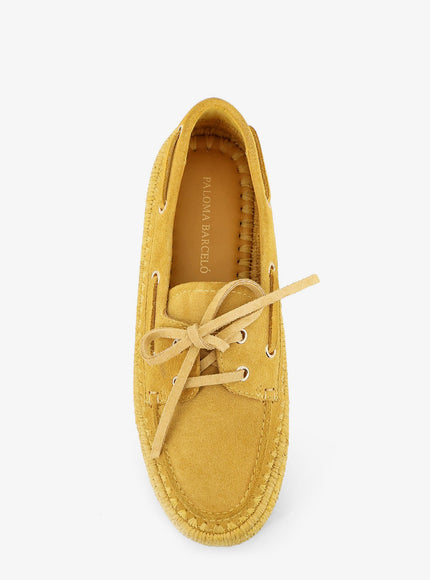 Paloma Barcelo' Penelope Suede And Raffia Loafers