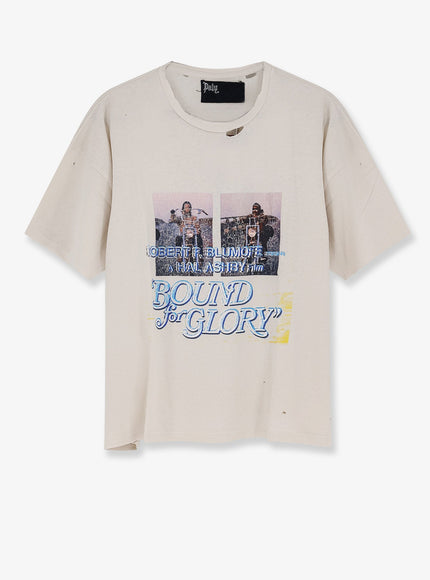 Paly Cotton T-Shirt With Print On The Front White