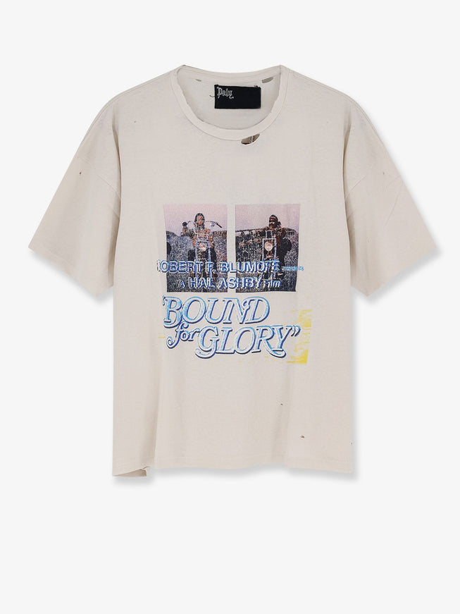 Paly Cotton T-Shirt With Print On The Front White