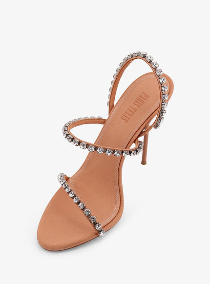 Paris Texas Lidia Satin Sandals With Crystal Detail