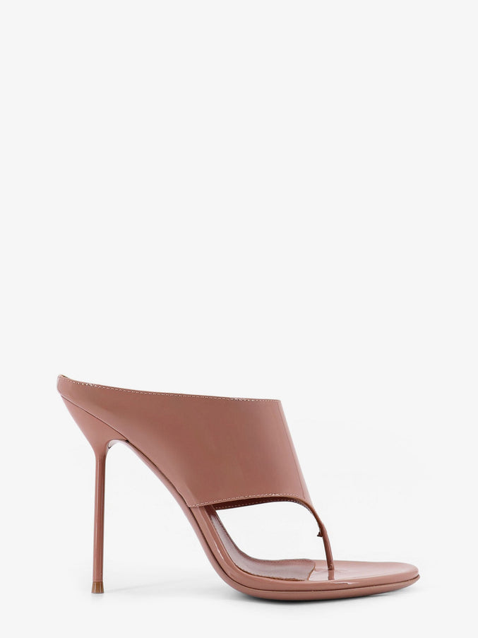 Paris Texas Lidia Thong Patent Leather Sandals Dark Phard