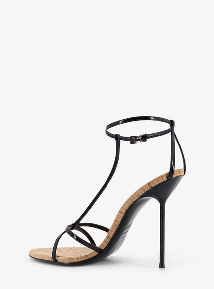 Paris Texas Lidia Leather And Cork Sandals