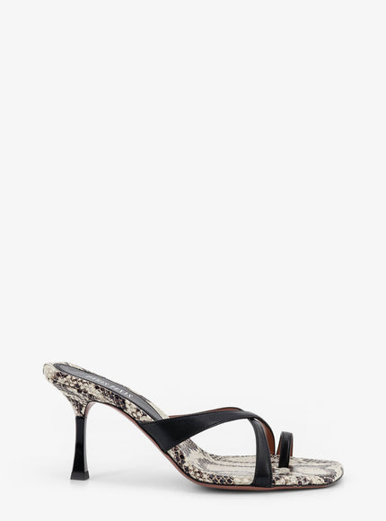 Paris Texas Lorena Leather Sandals Pythonblack