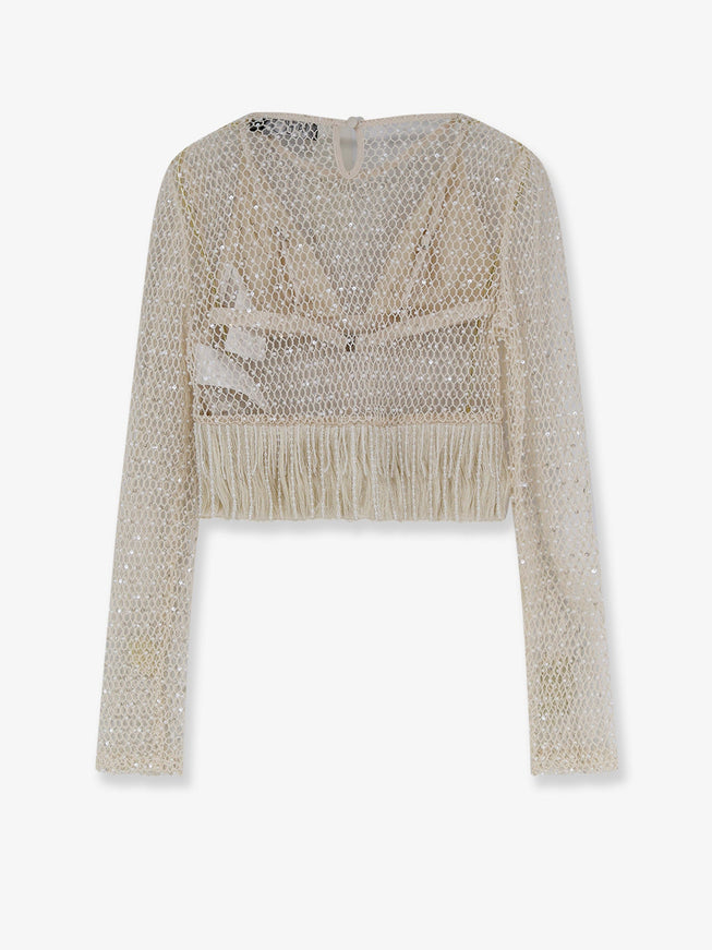 Patbo Crochet Top With All-Over Beads