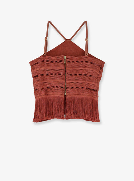 Patbo Asymmetrical Top With Fringes