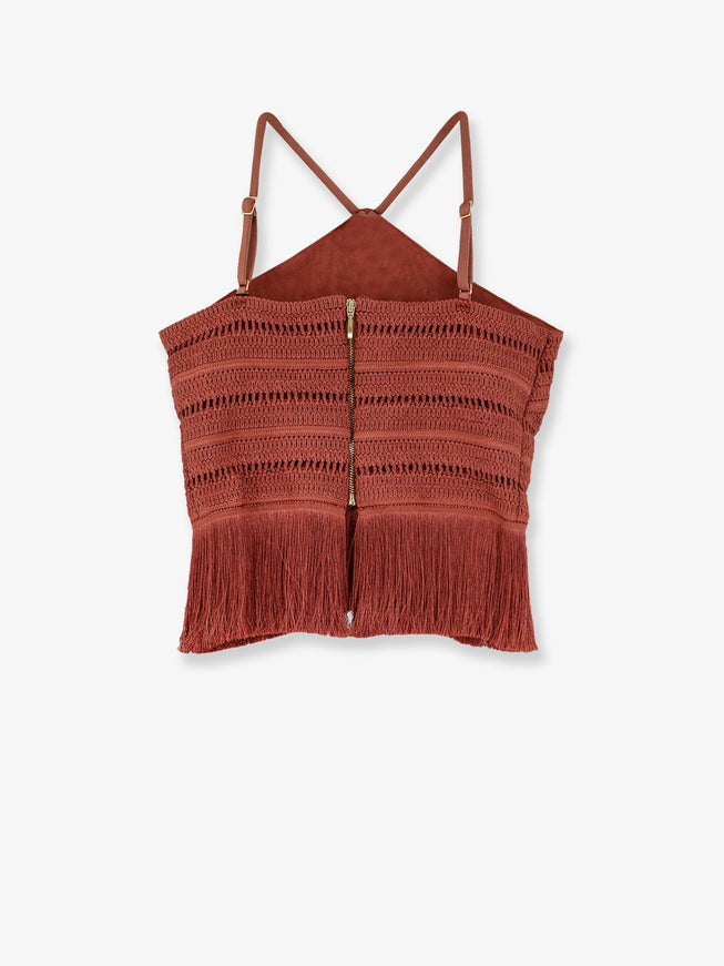 Patbo Asymmetrical Top With Fringes