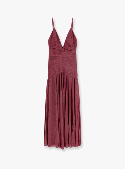 Patbo Viscose Blend Long Dress With Metallic Effect 12 One Color