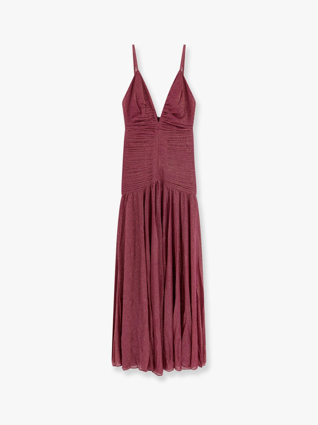 Patbo Viscose Blend Long Dress With Metallic Effect 12 One Color