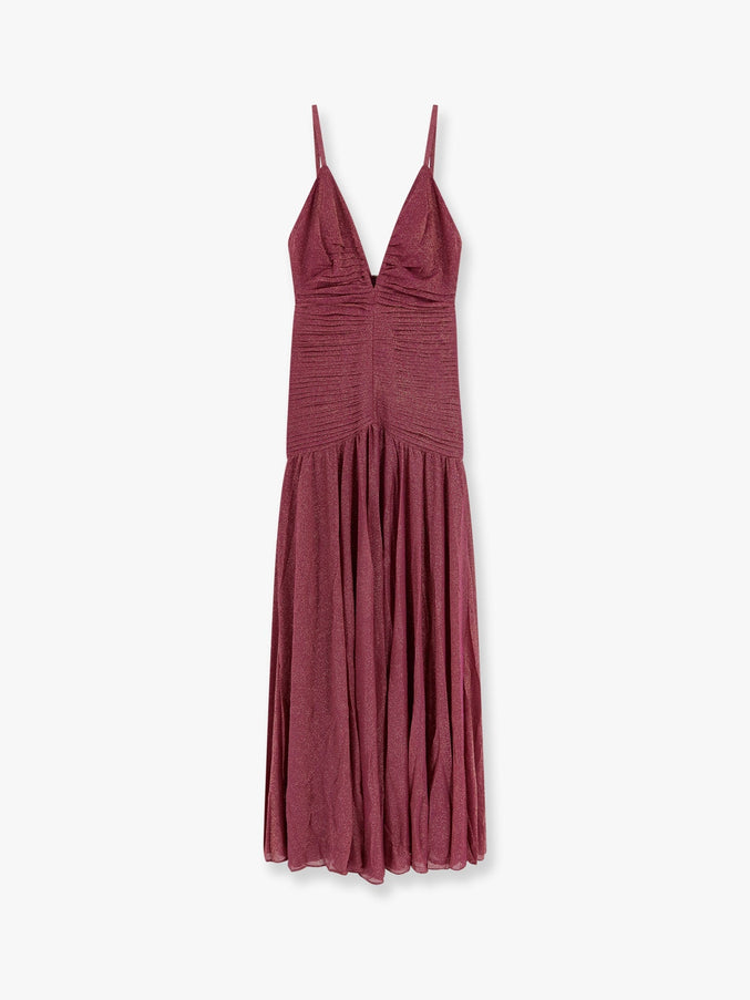 Patbo Viscose Blend Long Dress With Metallic Effect 12 One Color