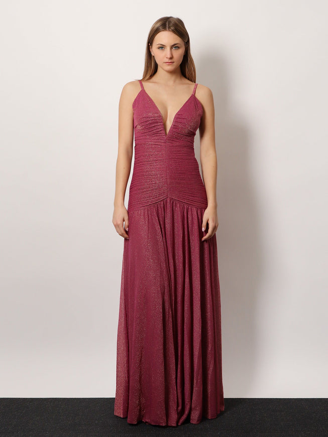 patbo pink dress Patbo Viscose blend long dress with metallic effect