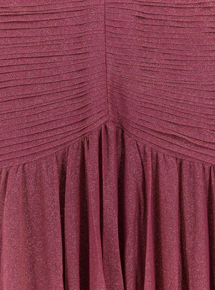 Patbo Viscose Blend Long Dress With Metallic Effect