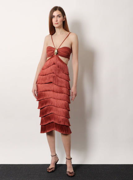 Patbo Amethyst Fringed Dress