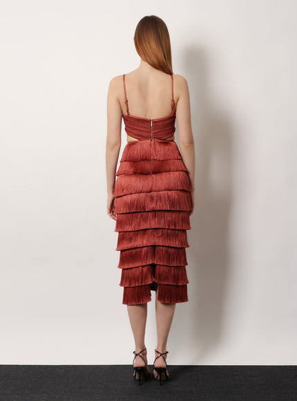 Patbo Amethyst Fringed Dress