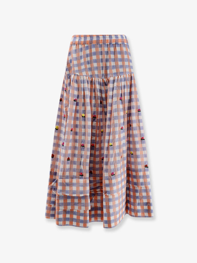 Philippa 1970 Adriana Cotton Skirt Blue