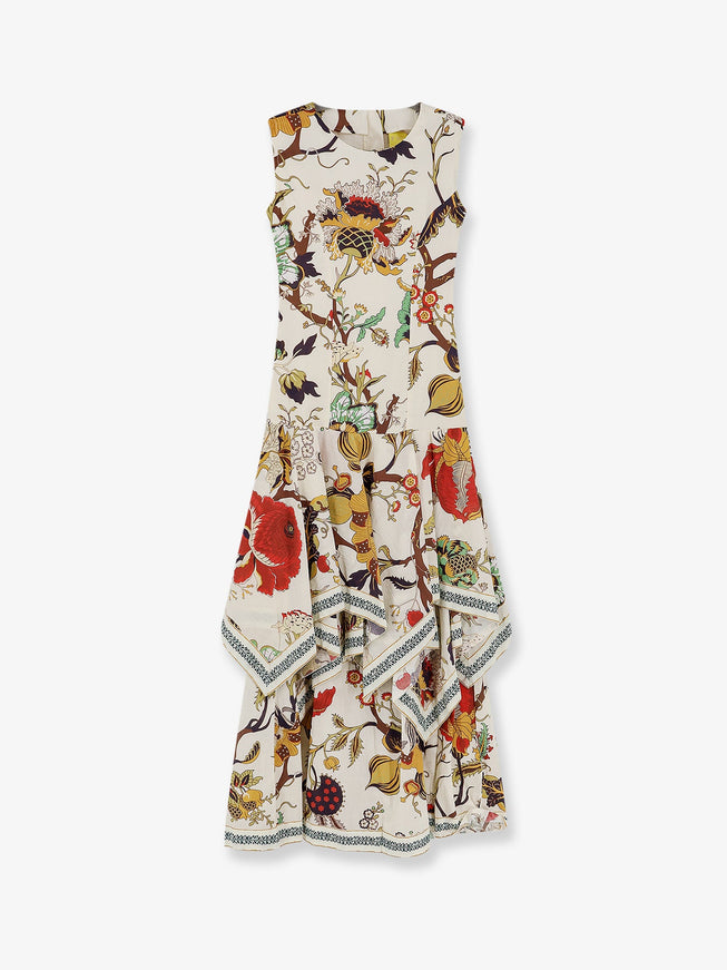 Philippa 1970 Cova Multicolor Cotton Dress White