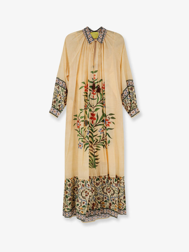 Philippa 1970 Palmira Multicolor Modal Long Dress Yellow