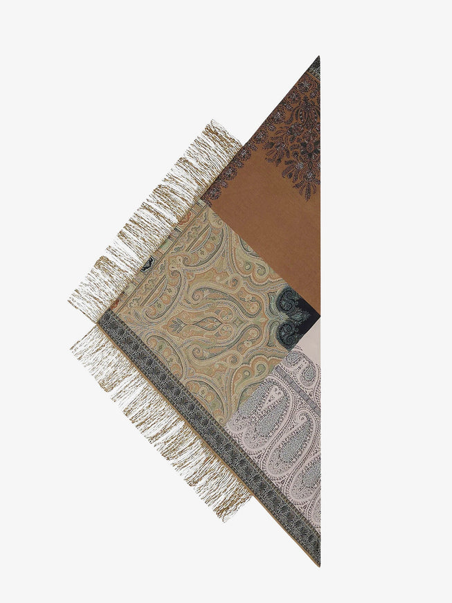 Pierre-Louis Mascia Multicolored Silk Shawl Uni Kaki