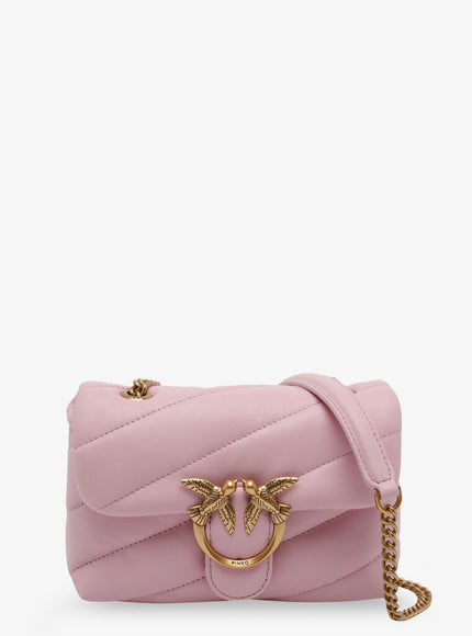 Pinko Baby Love Puff Leather Crossbody Bag Uni Rosa