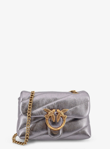 Pinko Baby Love Puff Leather Crossbody Bag Uni Antracite