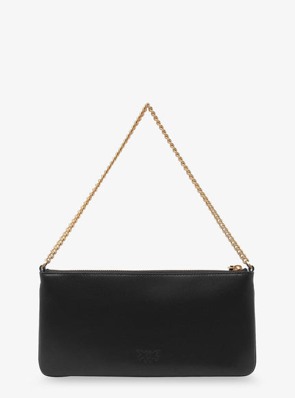 Pinko Horizontal Flat Leather Crossbody Bag