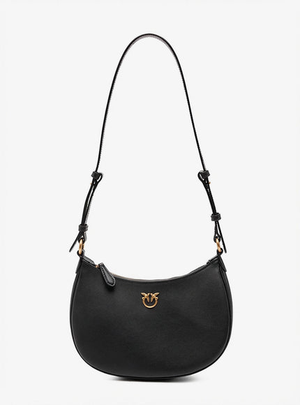 Pinko Half Moon Mini Leather Shoulder Bag Uni Nero