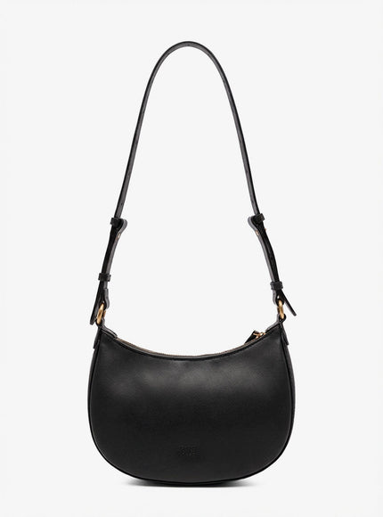 Pinko Half Moon Mini Leather Shoulder Bag